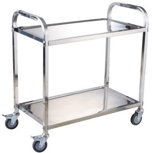 2 Tier Stainless Steel Trolley